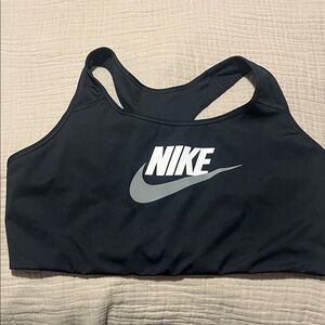 Nike Women's Black and Gray Sports Bra